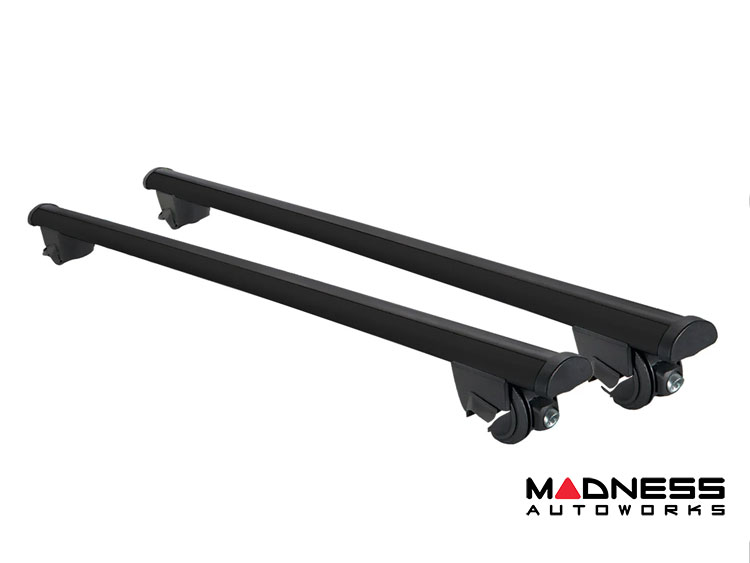 Alfa Romeo Stelvio Roof Rack Cross Bars - for models w/ factory roof rails - Black - StarLock